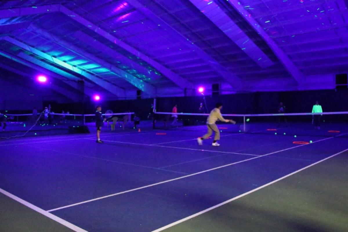 GlowInTheDark FUN at FirstEver Cosmic Tennis Night Eugene Family YMCA